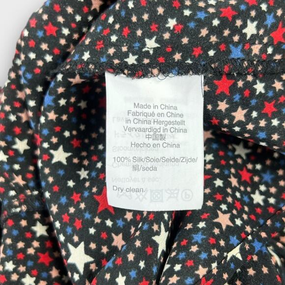 Madewell Silk Ruffle-Hem Wrap Top in Starry Night Size Small - Picture 6 of 7
